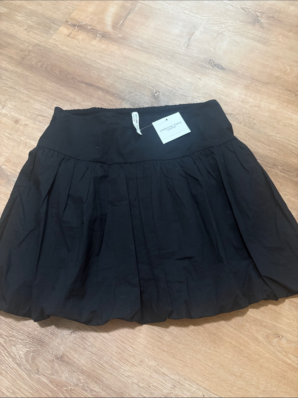 New AE American Eagle Outfitters Black High waisted Bubble Skirt XS